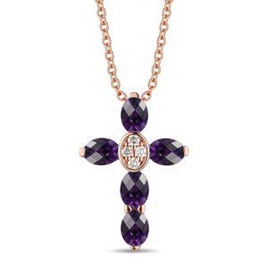 Le Vian Pendant featuring Grape Amethyst Nude Diamonds in 14K Strawberry Gold